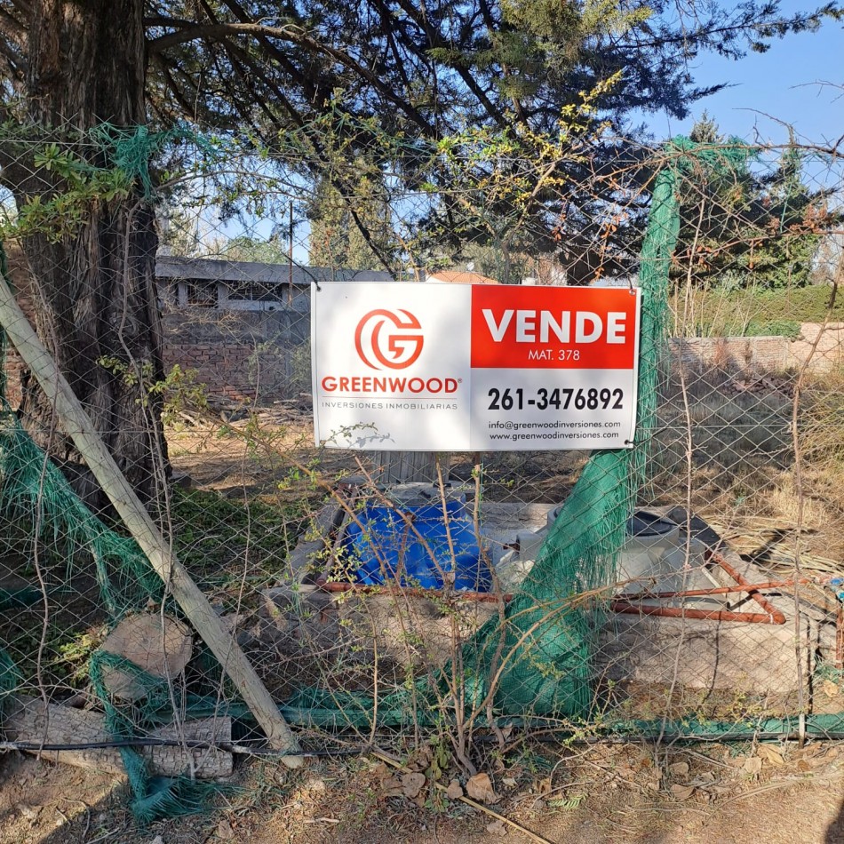 GREENWOOD INMOBILIARIA VENDE LOTE EN LUJAN DE CUYO VISTALBA!