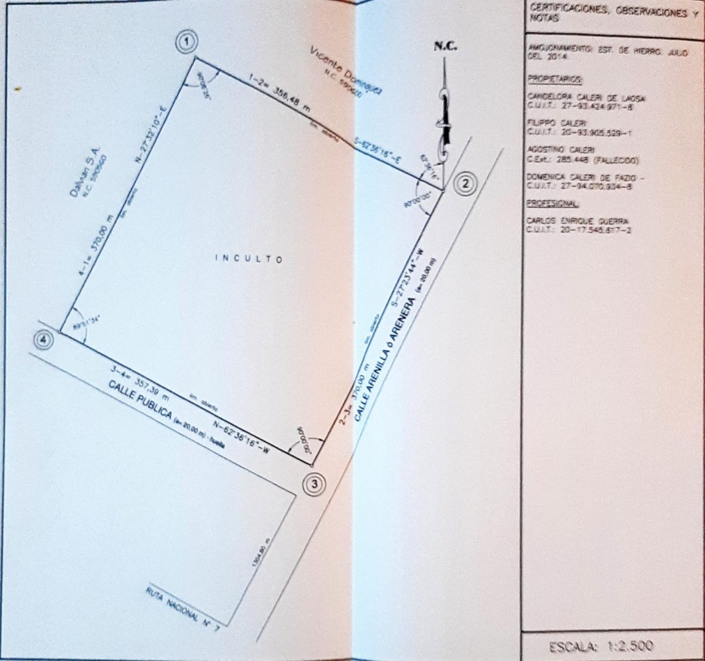 GREENWOOD INMOBILIARIA VENDE TERRENO EN SANTA ROSA