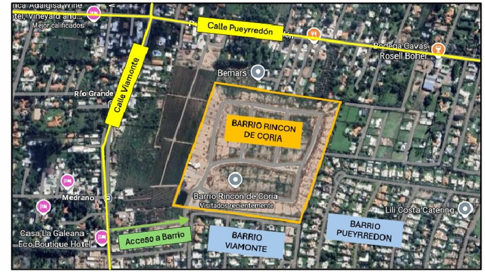 GREENWOOD INMOBILIARIA VENDE LOTE EN BARRIO PRIVADO RINCON DE CORIA, CHACRAS DE CORIA.  LUJAN DE CUYO