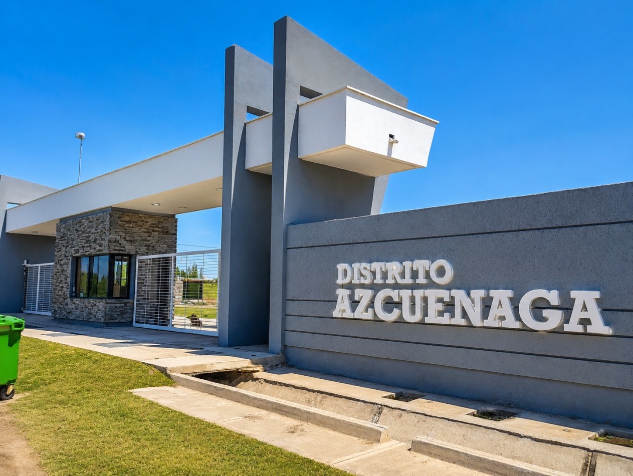 LOTE CENTRAL EN VENTA - BARRIO PRIVADO DISTRITO AZCUENAGA, LUNLUNTA, MAIPU. 