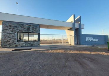 LOTE CENTRAL EN VENTA - BARRIO PRIVADO DISTRITO AZCUENAGA, LUNLUNTA, MAIPU. 